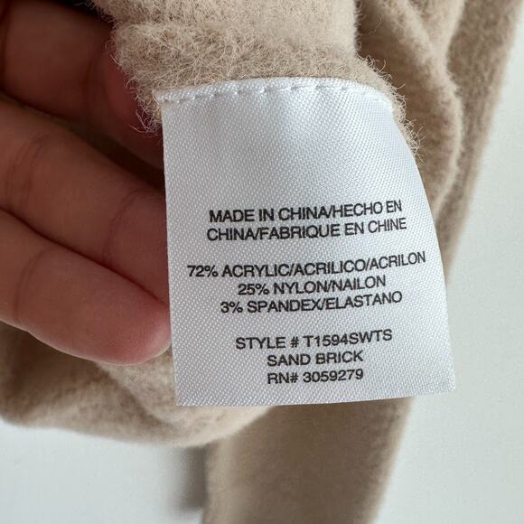 Thread & Supply Nashville Sweater Womens Large Beige Sand Cozy Soft Fuzzy Lounge - Picture 6 of 12